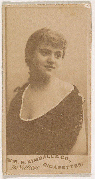 Miss De Villiers, from the Actresses series (N203) issued by Wm. S. Kimball & Co.