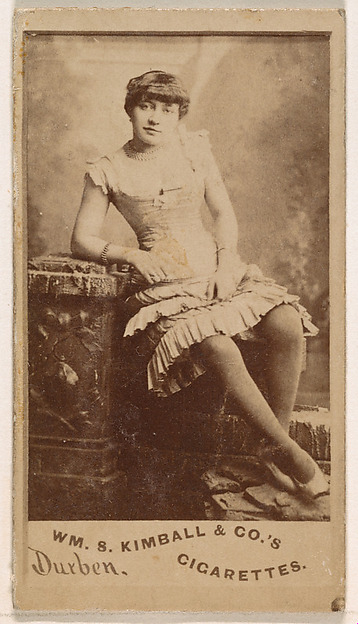Miss Durben, from the Actresses series (N203) issued by Wm. S. Kimball & Co.