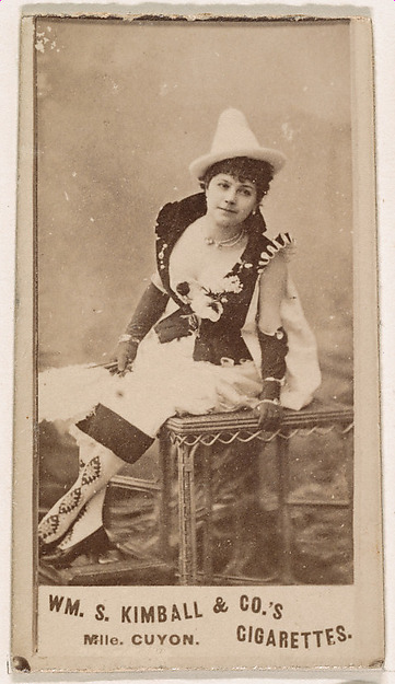 Mlle. Cuyon, from the Actresses series (N203) issued by Wm. S. Kimball & Co.