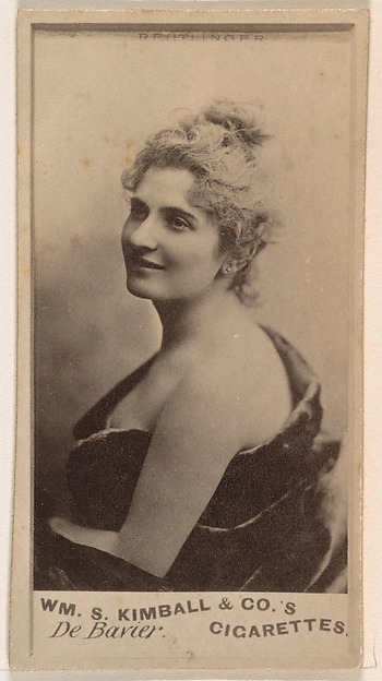 Miss de Bavier, from the Actresses series (N203) issued by Wm. S. Kimball & Co.
