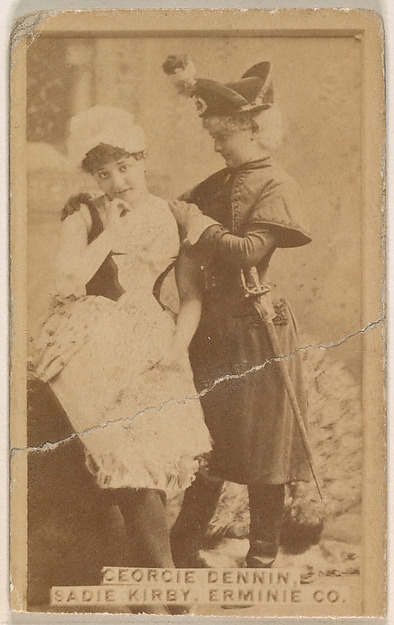 Georgie Dennin and Sadie Kirby, Erminie Co., from the Actresses series (N203) issued by Wm. S. Kimball & Co.