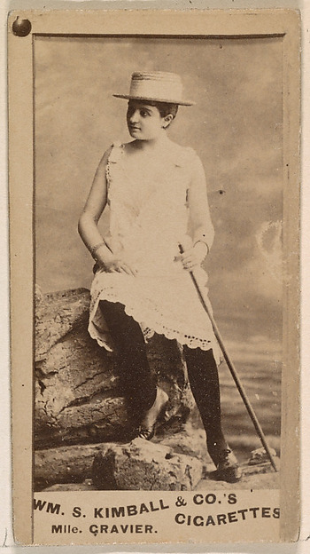Mlle Gravier, from the Actresses series (N203) issued by Wm. S. Kimball & Co.
