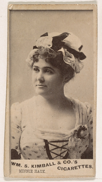 Minnie Hauk, from the Actresses series (N203) issued by Wm. S. Kimball & Co.