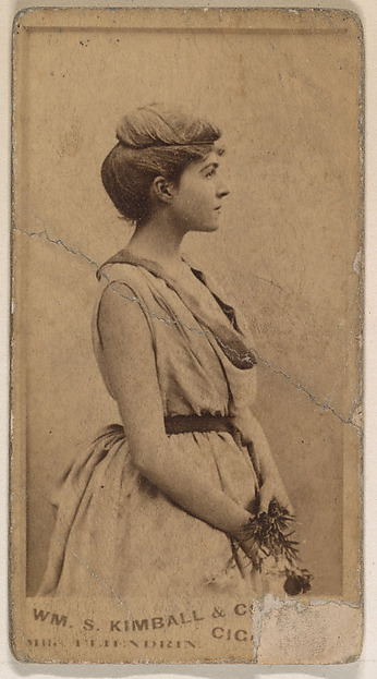 Actress in profile, from the Actresses series (N203) issued by Wm. S. Kimball & Co.