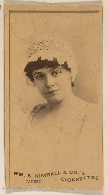 Miss Jansen, from the Actresses series (N203) issued by Wm. S. Kimball & Co.