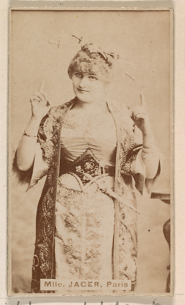 Mlle. Jager, from the Actresses series (N203) issued by Wm. S. Kimball & Co.