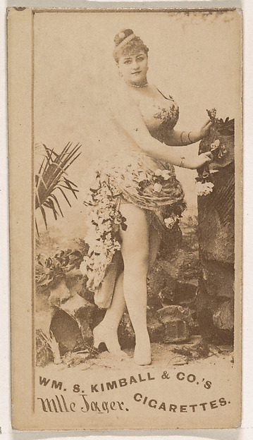 Mlle Jager, from the Actresses series (N203) issued by Wm. S. Kimball & Co.