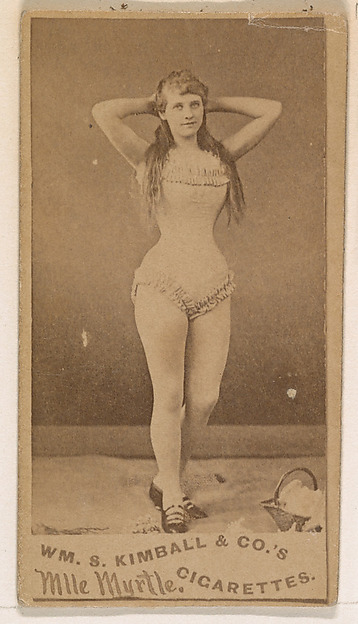 Mlle. Myrtle, from the Actresses series (N203) issued by Wm. S. Kimball & Co.