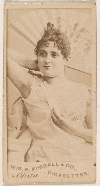 Miss Olivia, from the Actresses series (N203) issued by Wm. S. Kimball & Co.