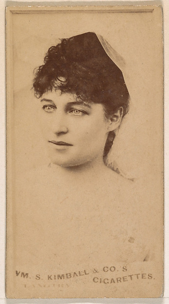 Miss Langtry, from the Actresses series (N203) issued by Wm. S. Kimball & Co.