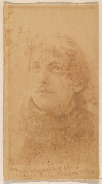 Portrait of Actress, from the Actresses series (N203) issued by Wm. S. Kimball & Co.