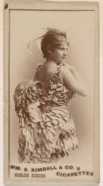 Mieles Rieder, from the Actresses series (N203) issued by Wm. S. Kimball & Co.