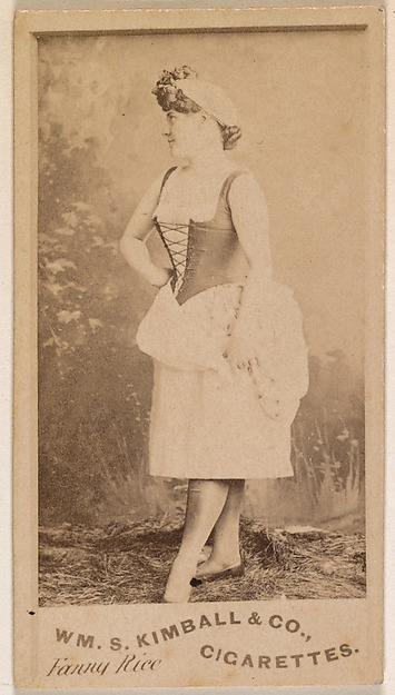 Fanny Rice, from the Actresses series (N203) issued by Wm. S. Kimball & Co.