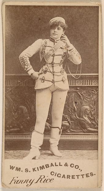 Fanny Rice, from the Actresses series (N203) issued by Wm. S. Kimball & Co.