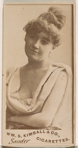 Miss Sauder, from the Actresses series (N203) issued by Wm. S. Kimball & Co.