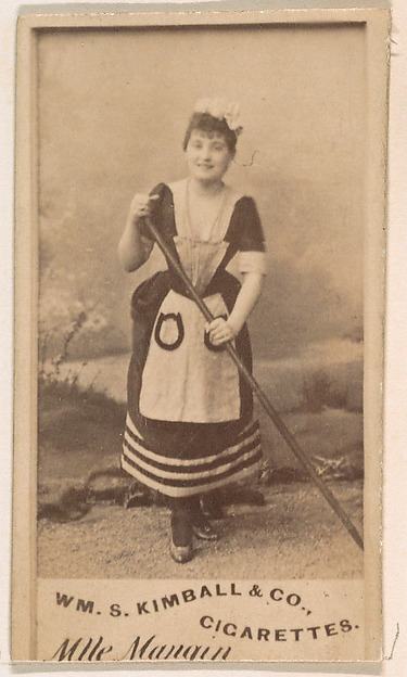 Mlle. Mangin, from the Actresses series (N203) issued by Wm. S. Kimball & Co.