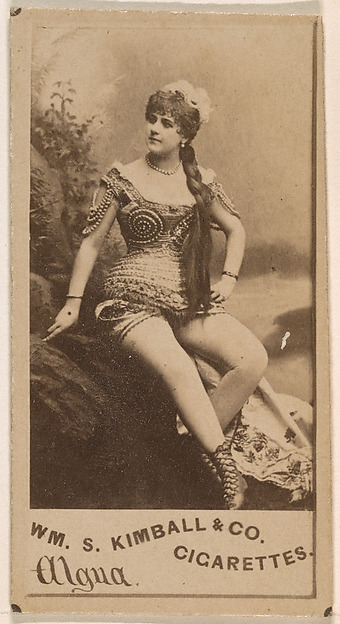 Miss Algua, from the Actresses series (N203) issued by Wm. S. Kimball & Co.