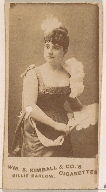 Billie Barlow, from the Actresses series (N203) issued by Wm. S. Kimball & Co.