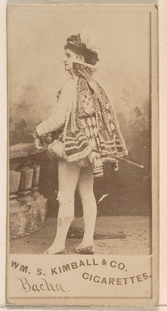 Miss Bacha, from the Actresses series (N203) issued by Wm. S. Kimball & Co.