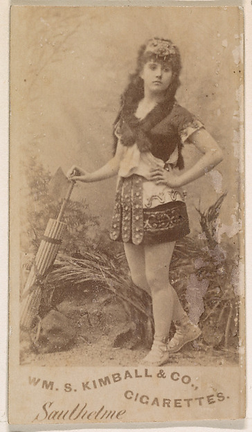 Miss Sauthetine, from the Actresses series (N203) issued by Wm. S. Kimball & Co.