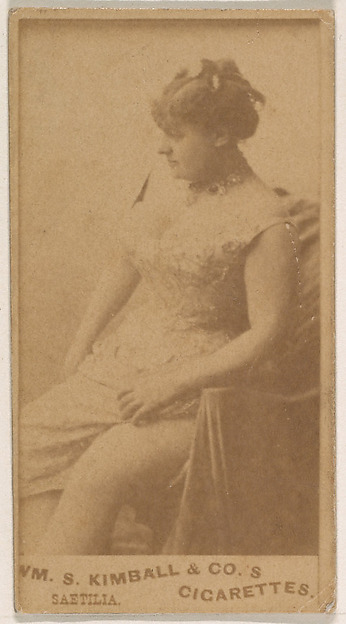 Miss Saetilia, from the Actresses series (N203) issued by Wm. S. Kimball & Co.