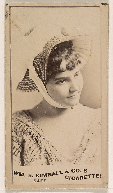 Miss Saff, from the Actresses series (N203) issued by Wm. S. Kimball & Co.