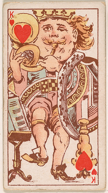 King of Hearts, from Harlequin Cards, 2nd Series (N220) issued by Kinney Bros. by Kinney Brothers Tobacco Company, The Metropolitan Museum of Art