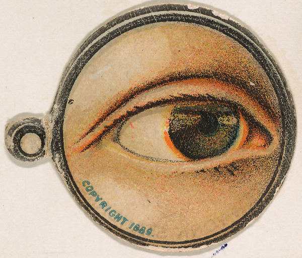 Monocle and Eye (brown), from Jocular Ocular series (N221) issued by Kinney Bros.