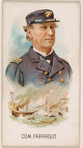 Com. Farragut, from Leaders series (N222) issued by Kinney Bros.