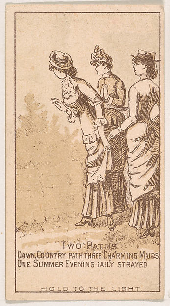 Two Paths, from the Magic Changing Cards series (N223) issued by Kinney Tobacco Company