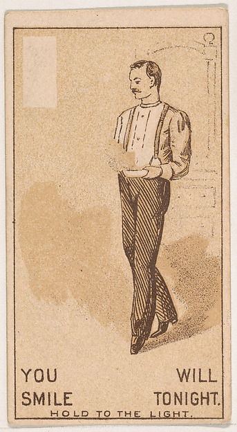 You Will Smile Tonight, from the Magic Changing Cards series (N223) issued by Kinney Tobacco Company