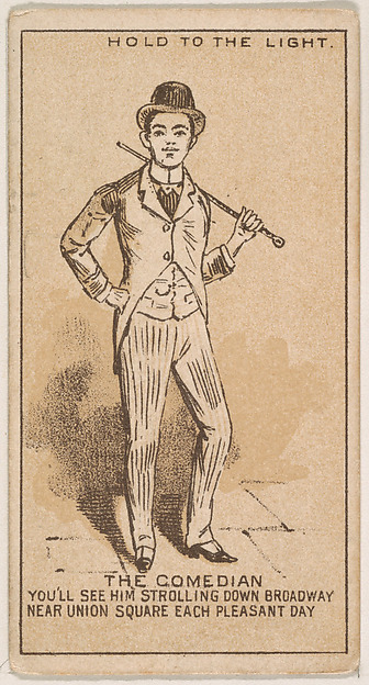 The Comedian, from the Magic Changing Cards series (N223) issued by Kinney Tobacco Company