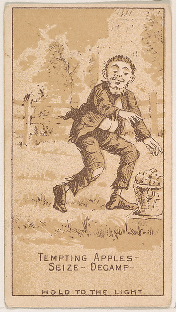 Tempting Apples..., from the Magic Changing Cards series (N223) issued by Kinney Tobacco Company