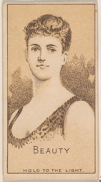 Beauty, from the Magic Changing Cards series (N223) issued by Kinney Tobacco Company by Kinney Brothers Tobacco Company, The Metropolitan Museum of Art