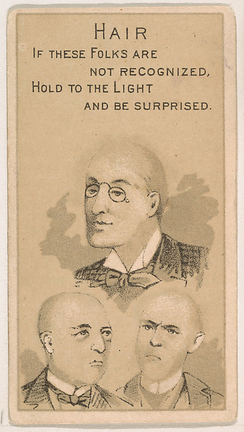 Hair, from the Magic Changing Cards series (N223) issued by Kinney Tobacco Company by Kinney Brothers Tobacco Company, The Metropolitan Museum of Art
