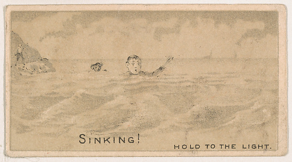 Sinking!, from the Magic Changing Cards series (N223) issued by Kinney Tobacco Company by Kinney Brothers Tobacco Company, The Metropolitan Museum of Art