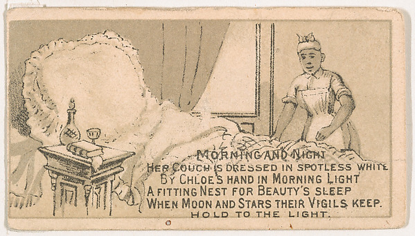 Morning and Night, from the Magic Changing Cards series (N223) issued by Kinney Tobacco Company, Kinney Brothers Tobacco Company, 1889
