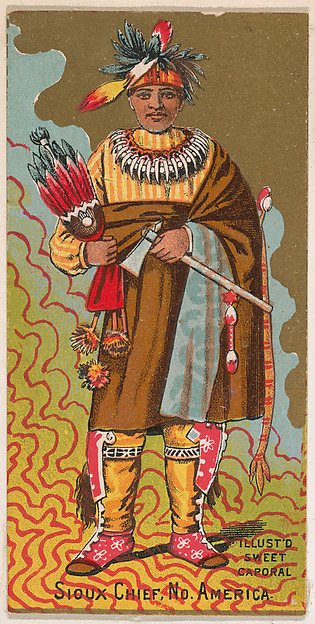 Sioux Chief, North America, from the Military Series (N224) issued by Kinney Tobacco Company to promote Sweet Caporal Cigarettes