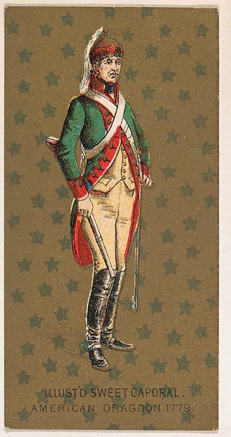 American Dragoon, 1779, from the Military Series (N224) issued by Kinney Tobacco Company to promote Sweet Caporal Cigarettes