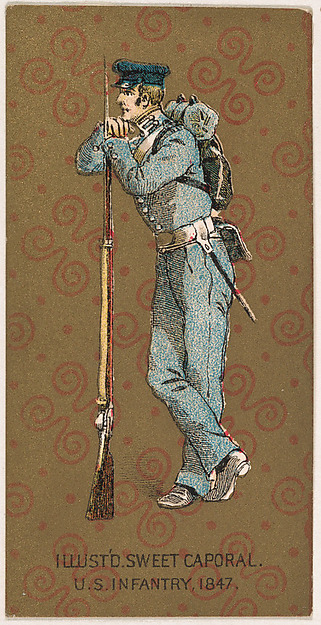 Infantry, United States Army, 1847, from the Military Series (N224) issued by Kinney Tobacco Company to promote Sweet Caporal Cigarettes