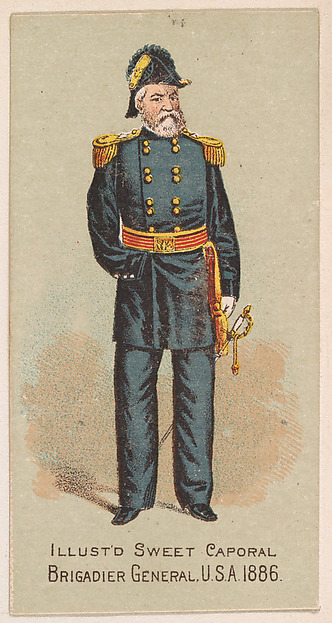 Brigadier General, United States Army, 1886, from the Military Series (N224) issued by Kinney Tobacco Company to promote Sweet Caporal Cigarettes