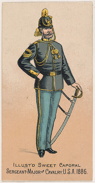 Sergeant-Major of Cavalry, United States Army, 1886, from the Military Series (N224) issued by Kinney Tobacco Company to promote Sweet Caporal Cigarettes