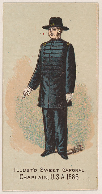 Chaplain, United States Army, 1886, from the Military Series (N224) issued by Kinney Tobacco Company to promote Sweet Caporal Cigarettes