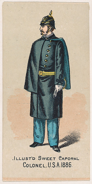 Colonel, United States Army, 1886, from the Military Series (N224) issued by Kinney Tobacco Company to promote Sweet Caporal Cigarettes
