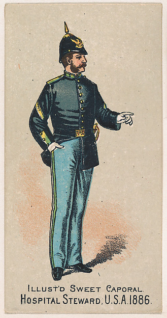 Hospital Steward, United States Army, 1886, from the Military Series (N224) issued by Kinney Tobacco Company to promote Sweet Caporal Cigarettes