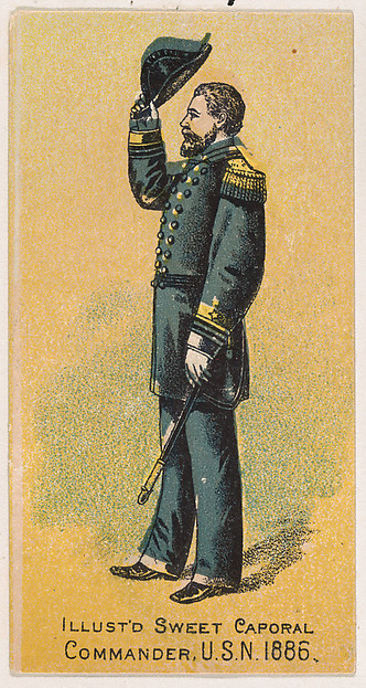 Commander, United States Navy, 1886, from the Military Series (N224) issued by Kinney Tobacco Company to promote Sweet Caporal Cigarettes
