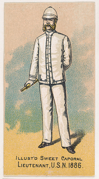 Lieutenant, United States Navy, 1886, from the Military Series (N224) issued by Kinney Tobacco Company to promote Sweet Caporal Cigarettes