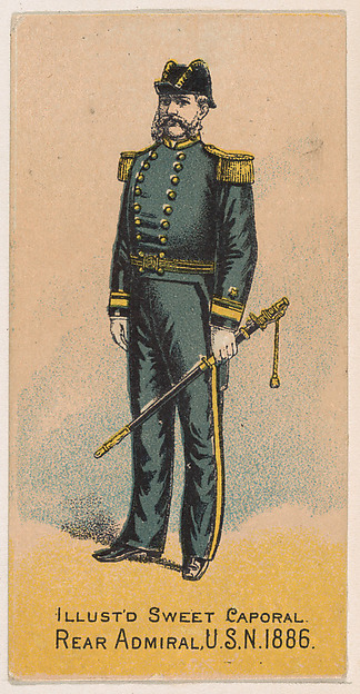 Rear Admiral, United States Navy, 1886, from the Military Series (N224) issued by Kinney Tobacco Company to promote Sweet Caporal Cigarettes