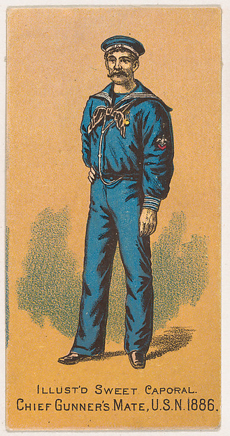 Chief Gummer's Mate, United States Navy, 1886, from the Military Series (N224) issued by Kinney Tobacco Company to promote Sweet Caporal Cigarettes