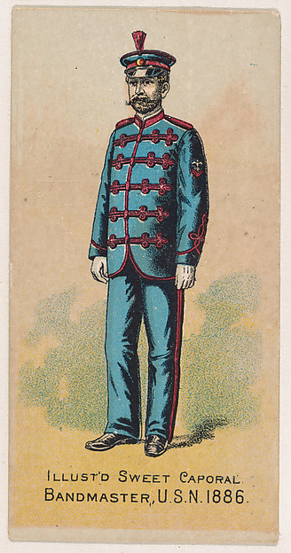 Bandmaster, United States Navy, 1886, from the Military Series (N224) issued by Kinney Tobacco Company to promote Sweet Caporal Cigarettes